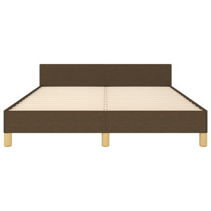 Giroletto senza Materasso Marrone Scuro 140x200 cm Tessuto