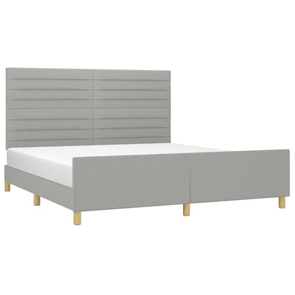 Giroletto senza Materasso Grigio Chiaro 160x200 cm Tessuto