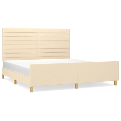 Giroletto senza Materasso Crema 160x200 cm in Tessuto
