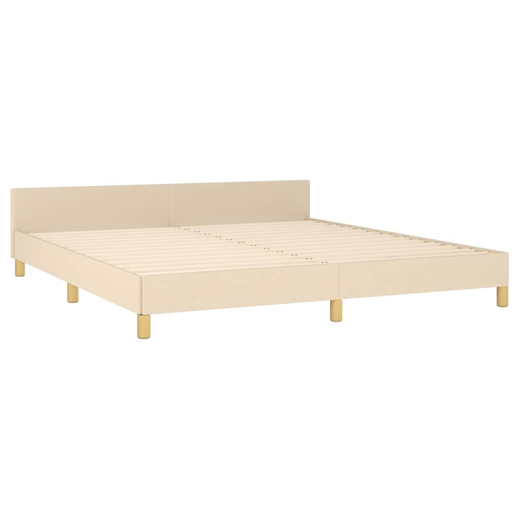 Giroletto senza Materasso Crema 160x200 cm in Tessuto
