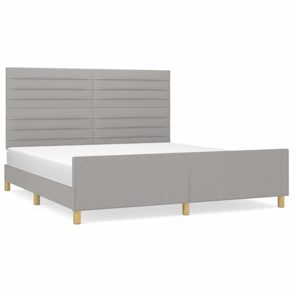 Giroletto senza Materasso Grigio Chiaro 180x200 cm Tessuto
