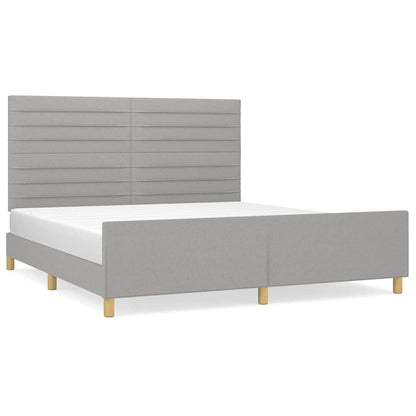 Giroletto senza Materasso Grigio Chiaro 180x200 cm Tessuto