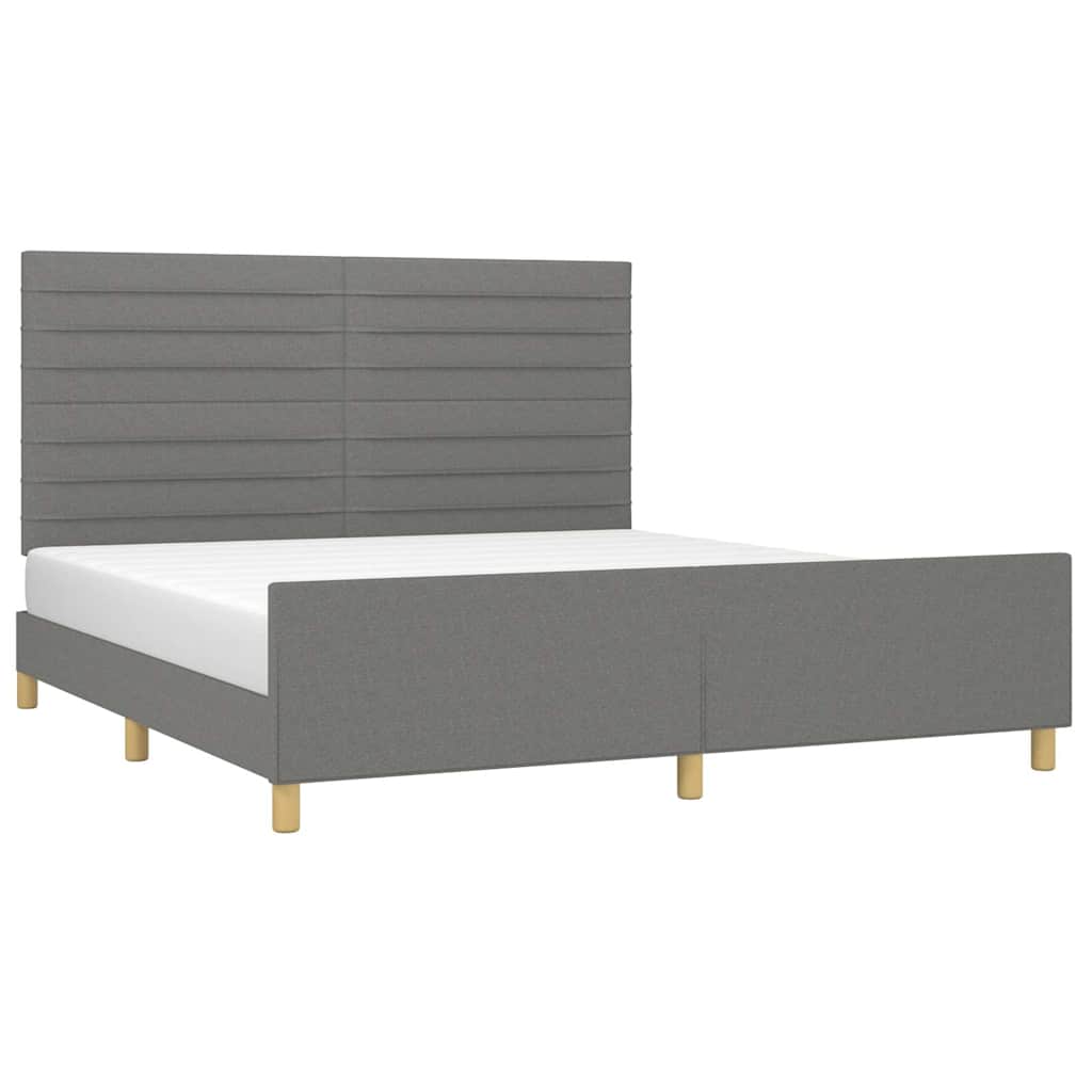 Giroletto senza Materasso Grigio Scuro 180x200 cm Tessuto