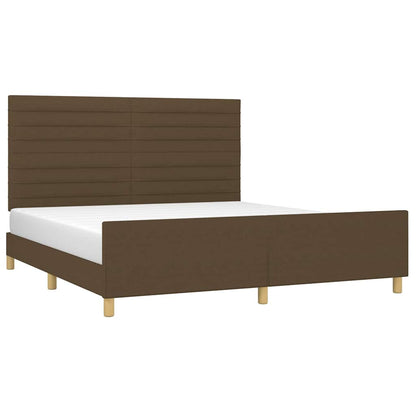 Giroletto senza Materasso Marrone Scuro 180x200 cm Tessuto