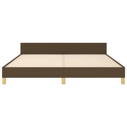 Giroletto senza Materasso Marrone Scuro 180x200 cm Tessuto