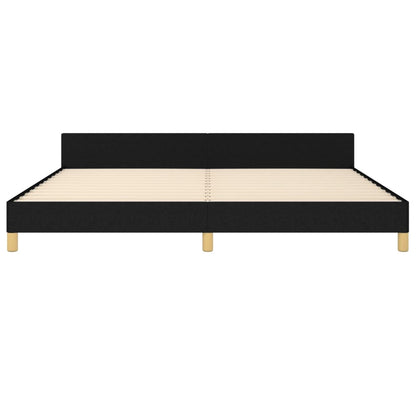 Giroletto senza Materasso Nero 200x200 cm in Tessuto