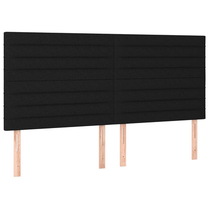 Giroletto senza Materasso Nero 200x200 cm in Tessuto