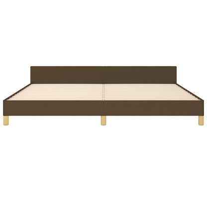 Giroletto senza Materasso Marrone Scuro 200x200 cm in Tessuto