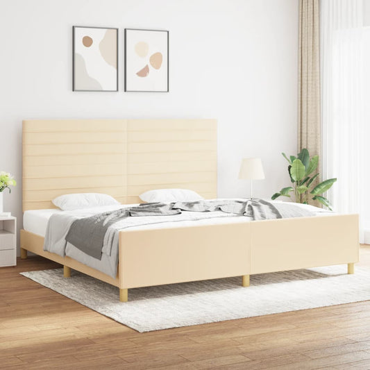 Giroletto senza Materasso Crema 200x200 cm in Tessuto