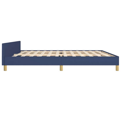 Giroletto senza Materasso Blu 200x200 cm in Tessuto