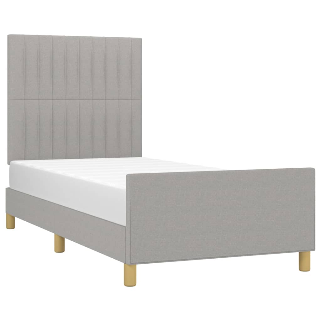 Giroletto senza Materasso Grigio Chiaro 80x200 cm Tessuto