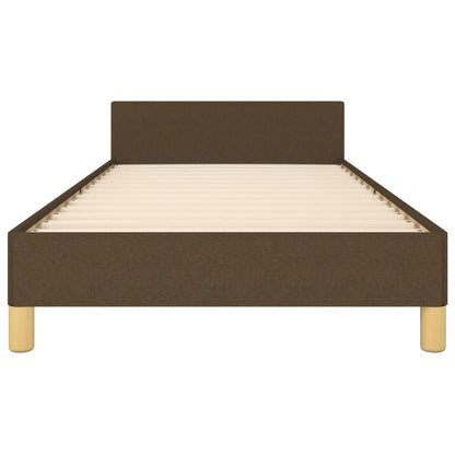 Giroletto senza Materasso Marrone Scuro 80x200 cm Tessuto