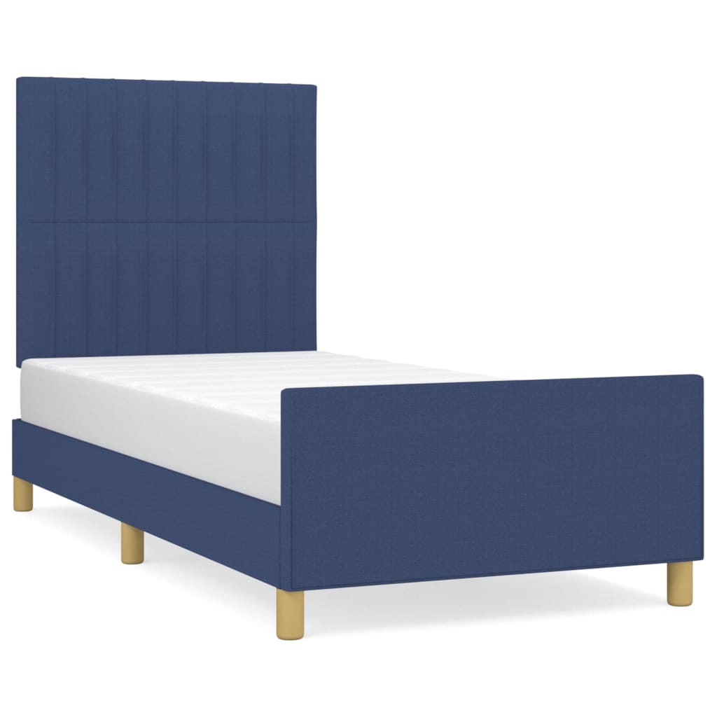 Giroletto senza Materasso Blu 80x200 cm in Tessuto