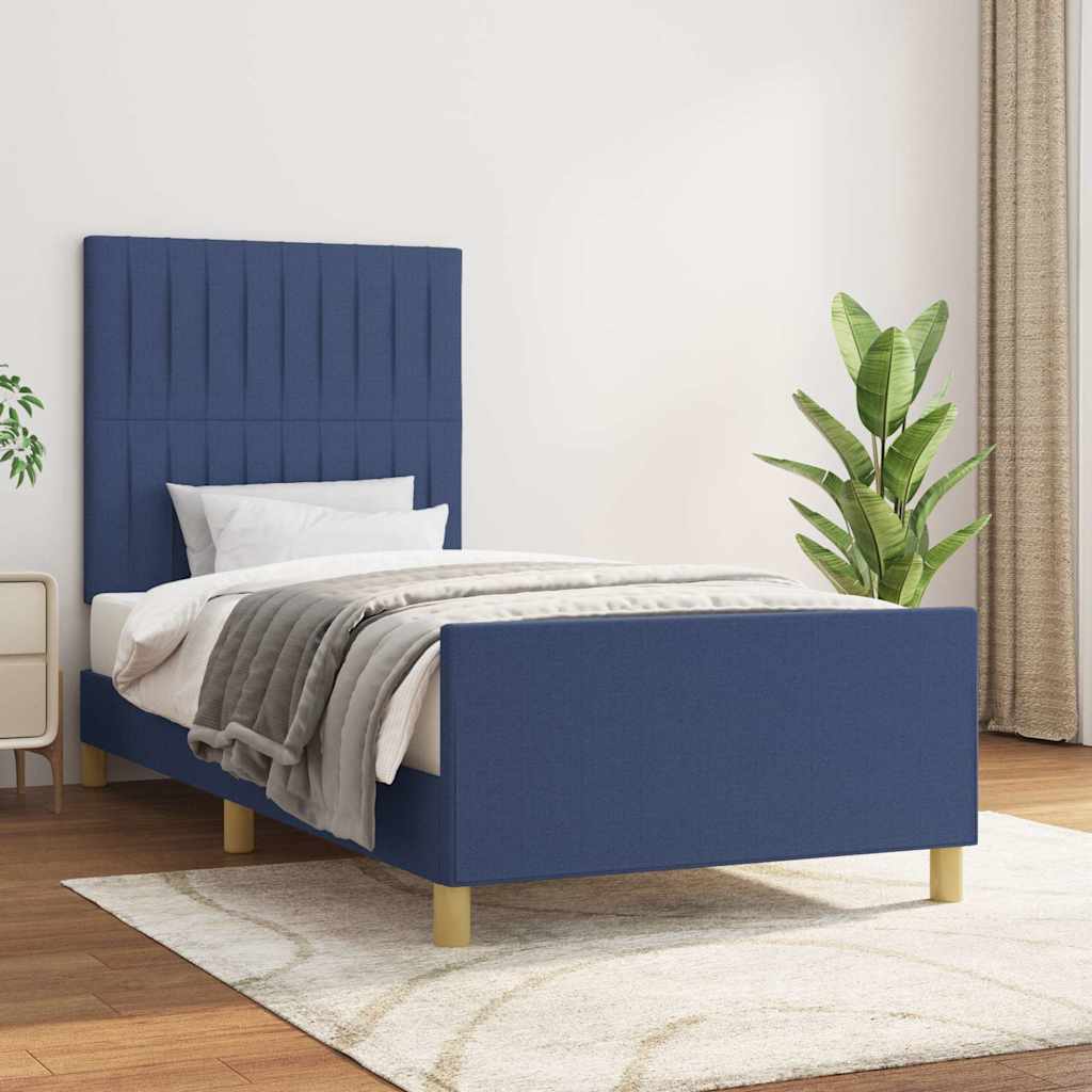 Giroletto senza Materasso Blu 80x200 cm in Tessuto