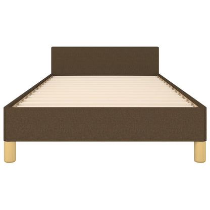 Giroletto senza Materasso Marrone Scuro 90x190 cm Tessuto