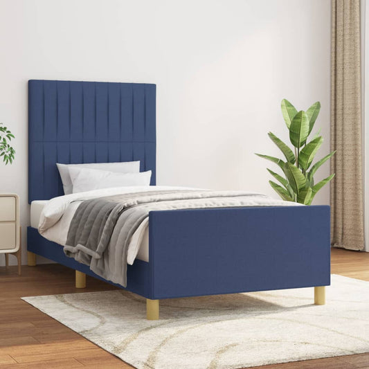 Giroletto senza Materasso Blu 90x190 cm in Tessuto