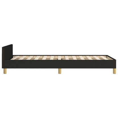 Giroletto senza Materasso Nero 90x200 cm in Tessuto