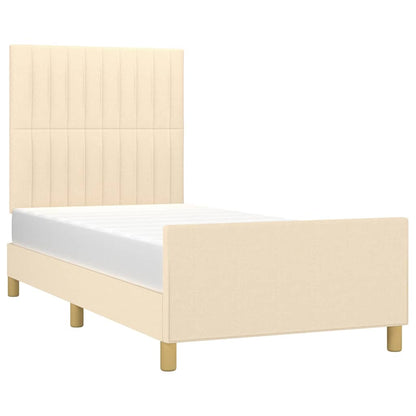 Giroletto senza Materasso Crema 90x200 cm in Tessuto