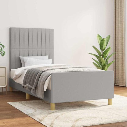 Giroletto senza Materasso Grigio Chiaro 100x200 cm Tessuto