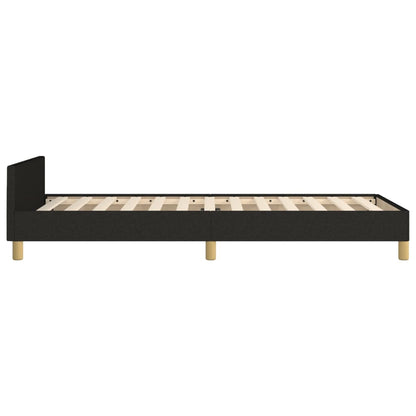 Giroletto senza Materasso Nero 100x200 cm in Tessuto