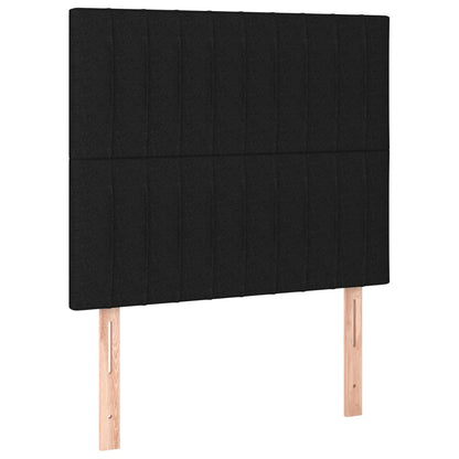 Giroletto senza Materasso Nero 100x200 cm in Tessuto