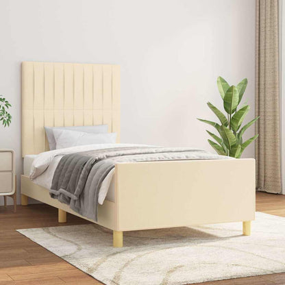 Giroletto senza Materasso Crema 100x200 cm in Tessuto