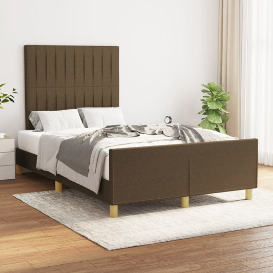 Giroletto senza Materasso Marrone Scuro 120x200 cm Tessuto