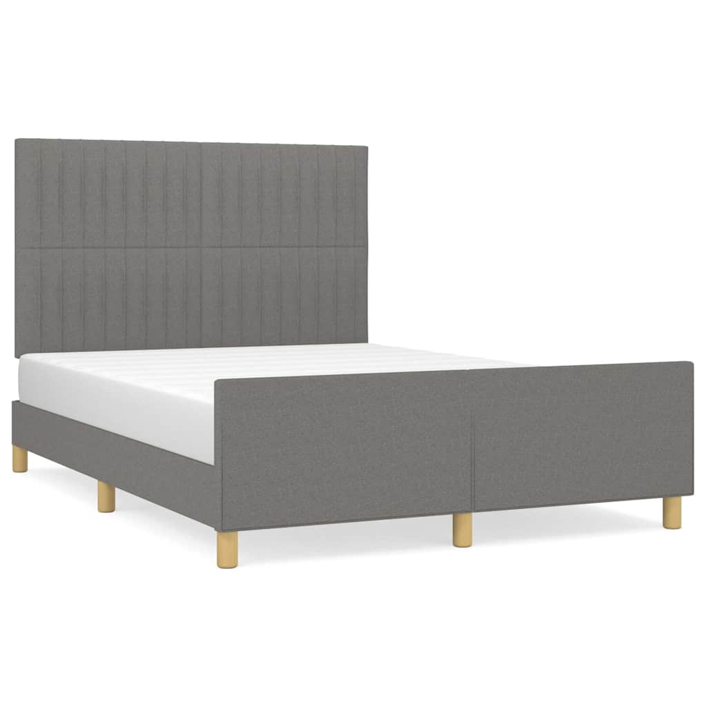 Giroletto senza Materasso Grigio Scuro 140x190 cm Tessuto