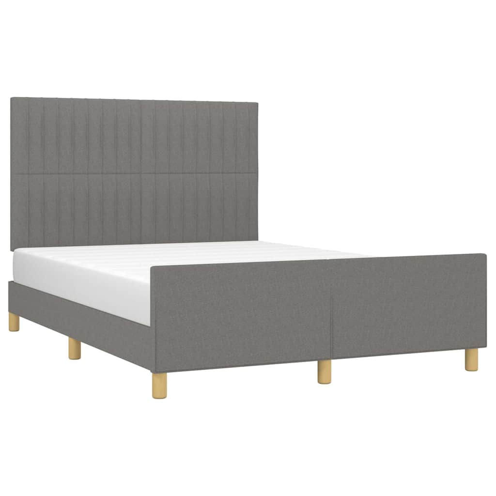 Giroletto senza Materasso Grigio Scuro 140x190 cm Tessuto