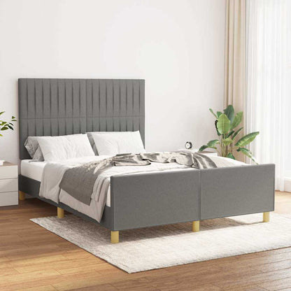 Giroletto senza Materasso Grigio Scuro 140x190 cm Tessuto