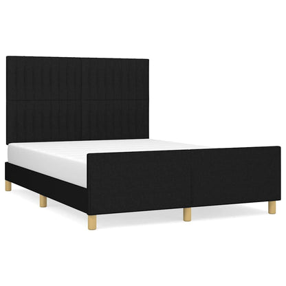 Giroletto senza Materasso Nero 140x190 cm in Tessuto