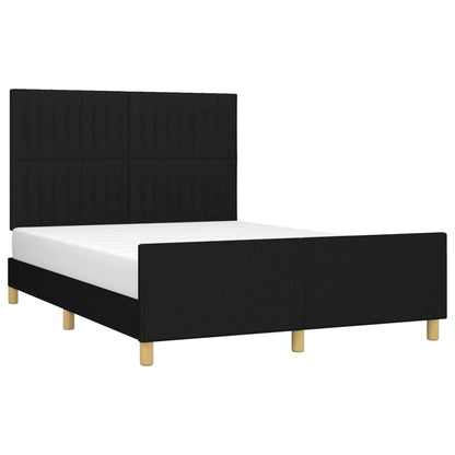 Giroletto senza Materasso Nero 140x190 cm in Tessuto