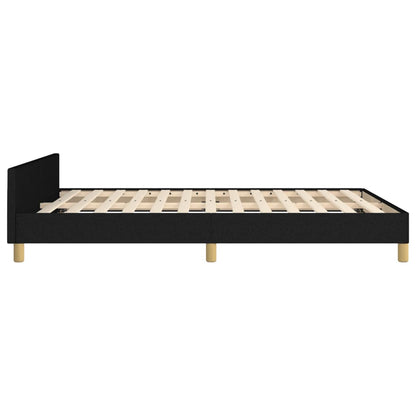 Giroletto senza Materasso Nero 140x190 cm in Tessuto