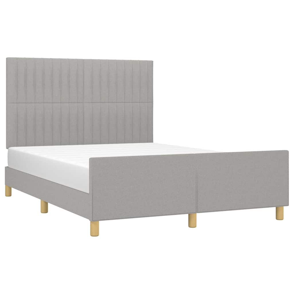Giroletto senza Materasso Grigio Chiaro 140x200 cm Tessuto