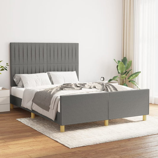 Giroletto senza Materasso Grigio Scuro 140x200 cm Tessuto