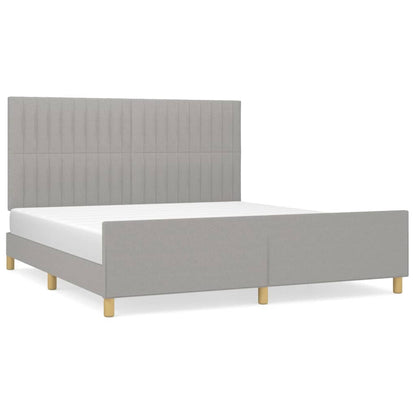 Giroletto senza Materasso Grigio Chiaro 160x200 cm Tessuto