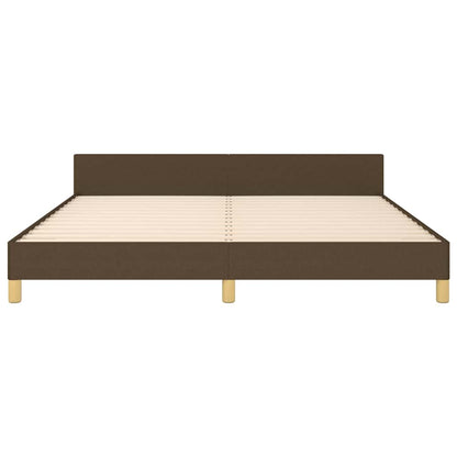Giroletto senza Materasso Marrone Scuro 160x200 cm Tessuto