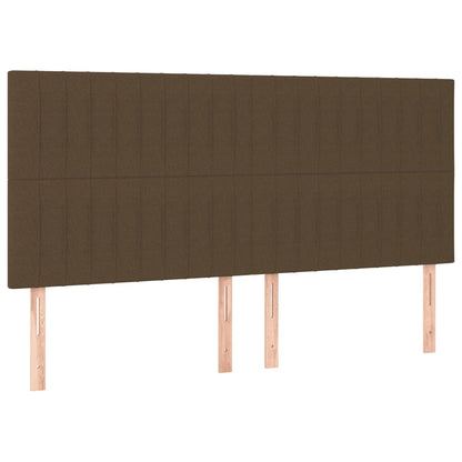 Giroletto senza Materasso Marrone Scuro 160x200 cm Tessuto