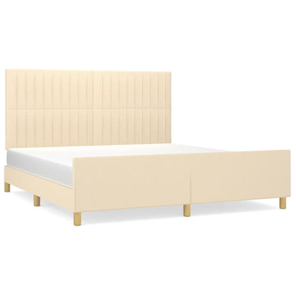 Giroletto senza Materasso Crema 160x200 cm in Tessuto