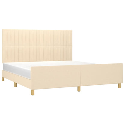 Giroletto senza Materasso Crema 160x200 cm in Tessuto