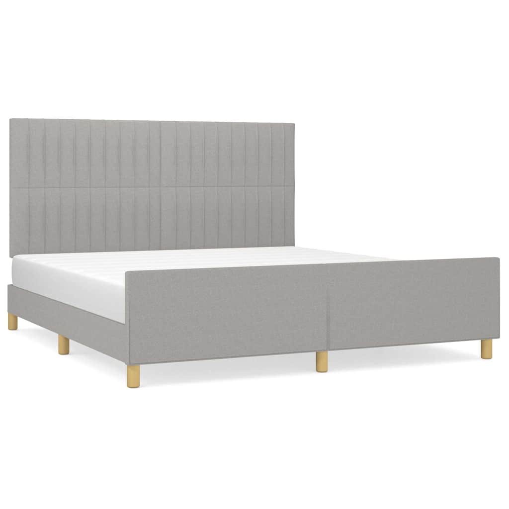 Giroletto senza Materasso Grigio Chiaro 180x200 cm Tessuto