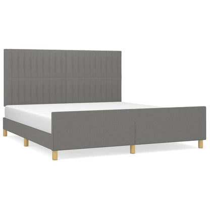 Giroletto senza Materasso Grigio Scuro 180x200 cm Tessuto