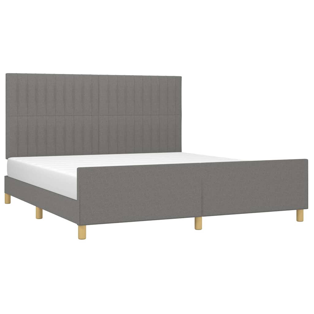 Giroletto senza Materasso Grigio Scuro 180x200 cm Tessuto