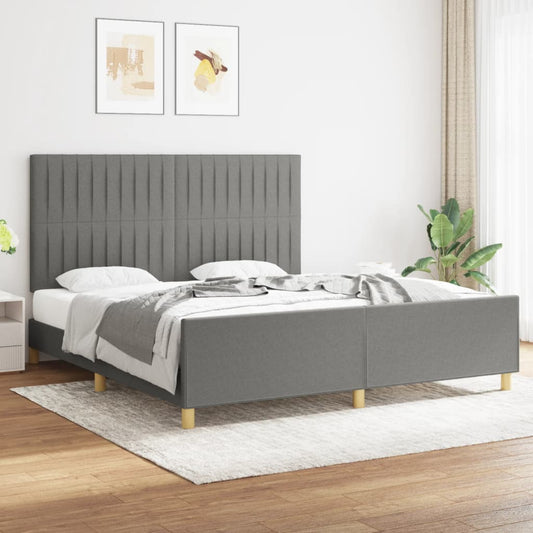Giroletto senza Materasso Grigio Scuro 180x200 cm Tessuto