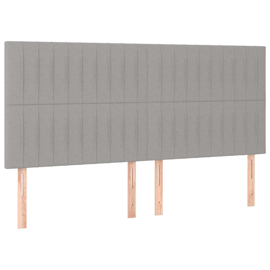 Giroletto senza Materasso Grigio Chiaro 200x200 cm Tessuto