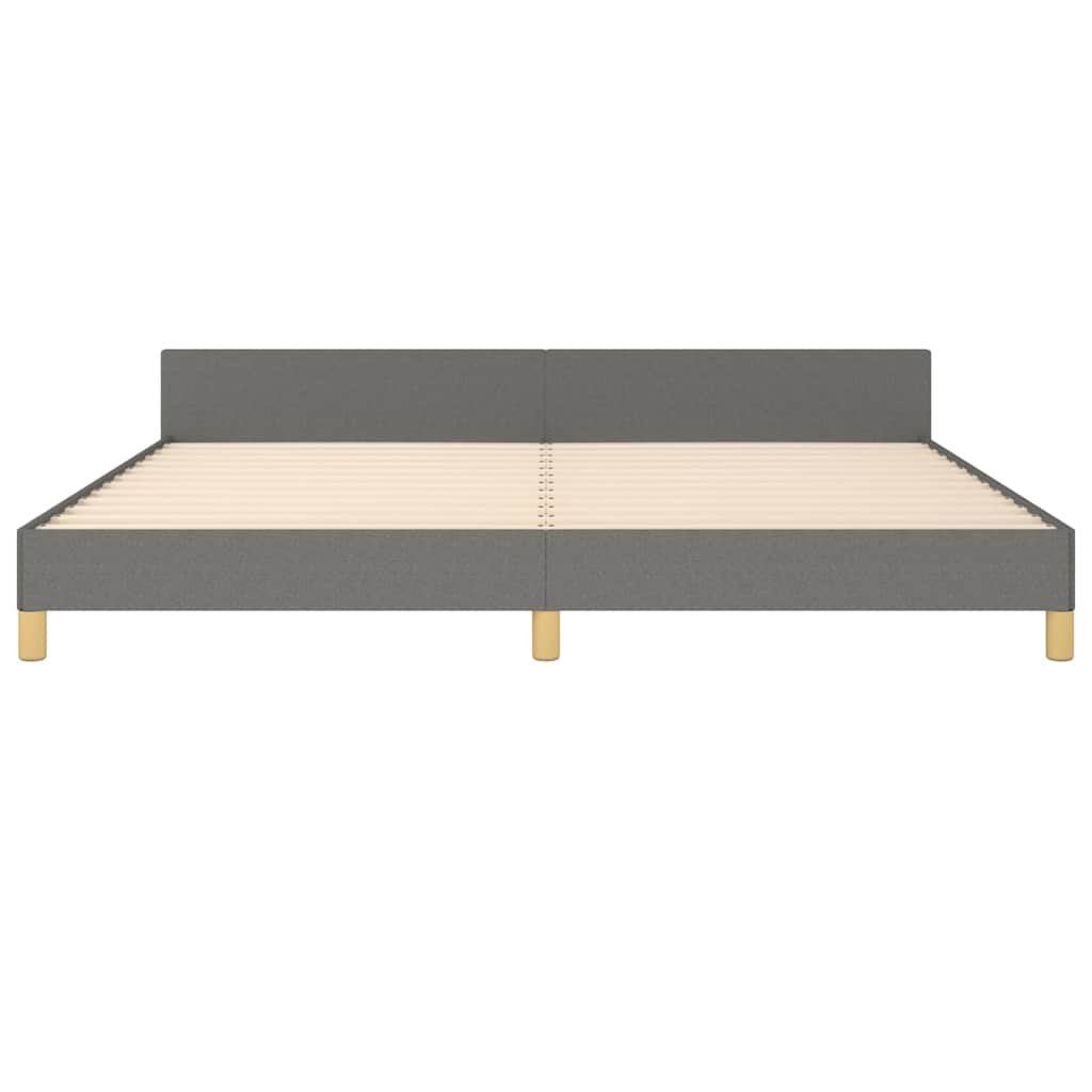Giroletto senza Materasso Grigio Scuro 200x200 cm Tessuto