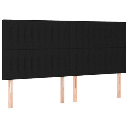 Giroletto senza Materasso Nero 200x200 cm in Tessuto