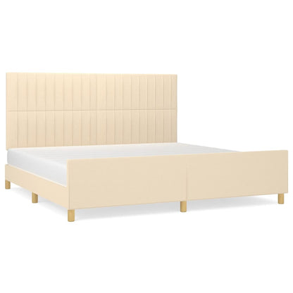 Giroletto senza Materasso Crema 200x200 cm in Tessuto