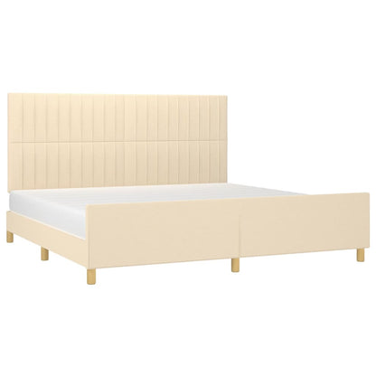 Giroletto senza Materasso Crema 200x200 cm in Tessuto