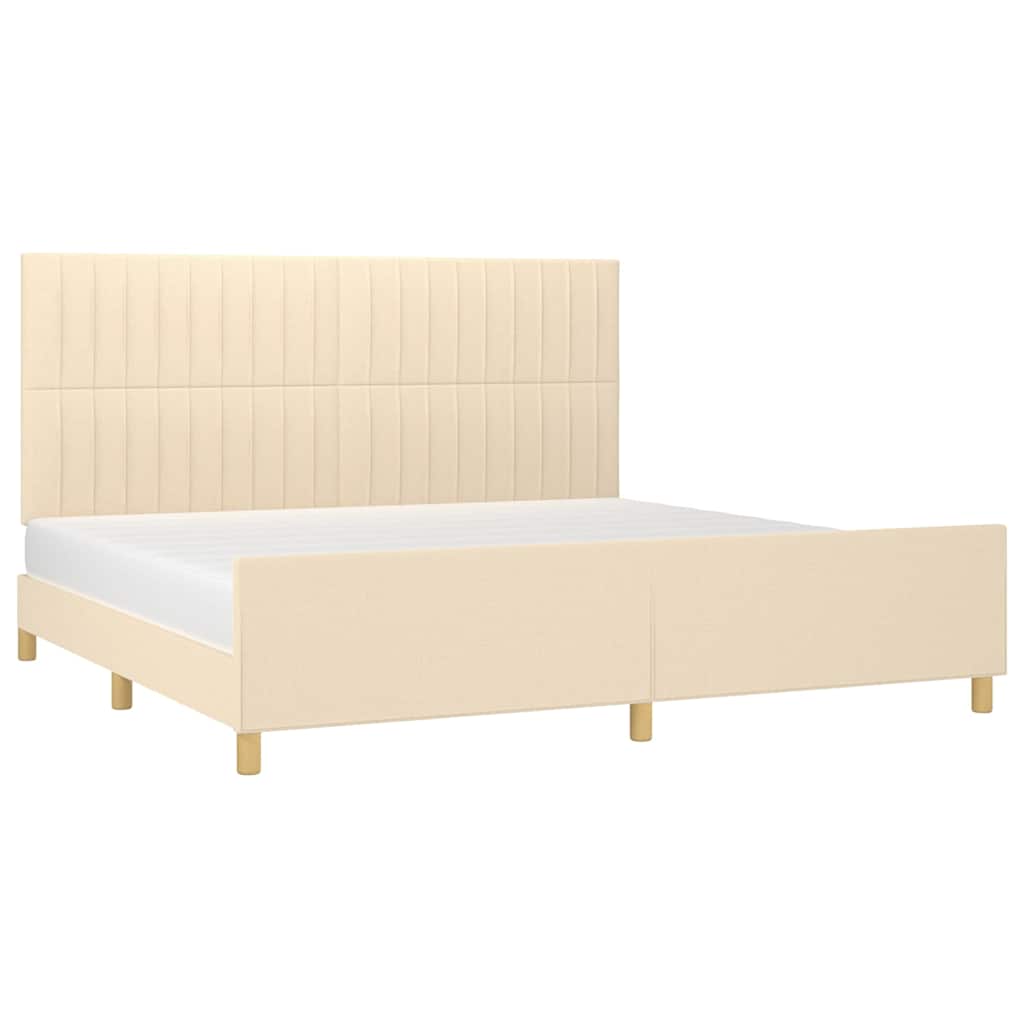 Giroletto senza Materasso Crema 200x200 cm in Tessuto